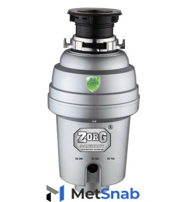 Измельчитель пищевых отходов Zorg Sanitary ZR-38 D серый