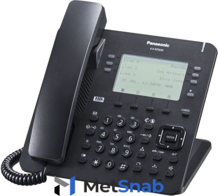 SIP проводной телефон Panasonic KX-NT630RU-B черный