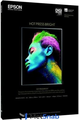 Epson C13S042330 бумага Fine Art Paper Hot Press Bright A3+ (25 sheets)