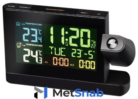 Метеостанция BRESSER Часы проекционные с цветным дисплеем (73277)