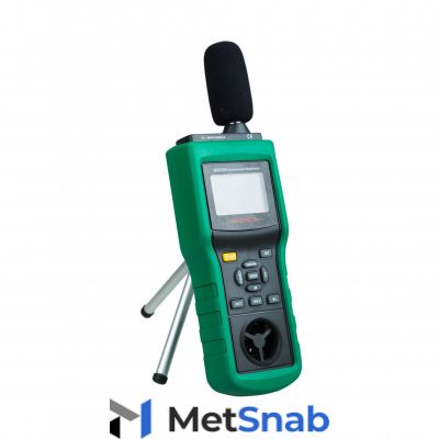 Многофункциональный тестер окружающей среды MASTECH MS6300 (уровень освещенности, шума, относительной влажности, температуры, давления и скорости ветра.)