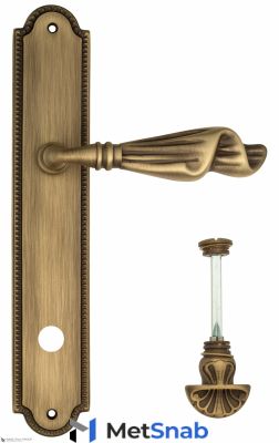Дверная ручка Venezia "OPERA" WC-4 на планке PL98 матовая бронза