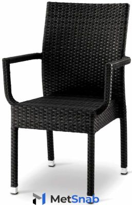 Кресло пластиковое плетеное, арт.150/GS917/black/NO