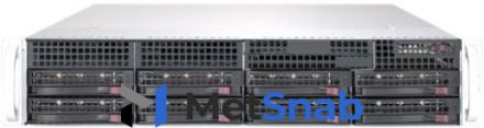 Серверная платформа 2U Supermicro SYS-6029P-WTR (2x3647, C621, 12xDDR4, 8x3.5" HS, 2xGE, 2x1000W,Rail)