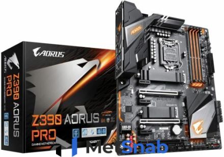 Материнская плата ATX GIGABYTE Z390 AORUS PRO LGA1151, Z390, 4xDDR4(2666), 6xSATA3 6G RAID, 3xM.2, 3xPCI-E16x, 8xUSB3.1, HDMI, Glan, ATX RTL