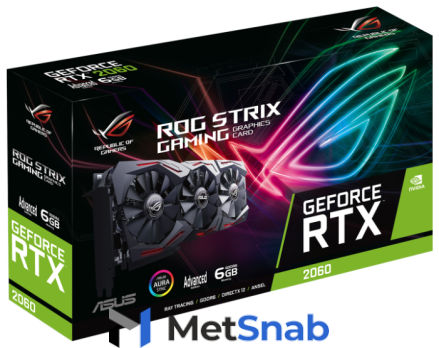 Видеокарта ASUS ROG GeForce RTX 2060 1365MHz PCI-E 3.0 6144MB 14000MHz 192 bit 2xDisplayPort 2xHDMI HDCP STRIX GAMING Advanced