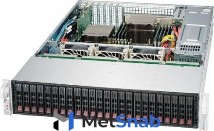 Серверная платформа 2U Supermicro SSG-2029P-ACR24L (2x3647, C622, 16xDDR4, 24x2.5" HS, 3008 SAS, 2x10GE, 2x1200W,Rail)