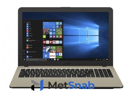 Ноутбук ASUS VivoBook X540BA-GQ386T (AMD A4 9125 2300MHz/15.6"/1366x768/4GB/500GB HDD/DVD нет/AMD Radeon R3/Wi-Fi/Bluetooth/Windows 10 Home)