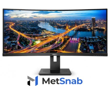 Монитор 34" Philips 346B1C, UWQHD, VA, Curved, 2xHDMI, DP, 1xUSB Type-C, 4xUSB 3.2, Черный 346B1C/00