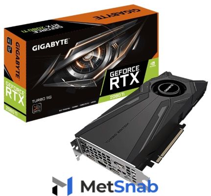 Видеокарта GIGABYTE GeForce RTX 2080 Ti 1545MHz PCI-E 3.0 11264MB 14000MHz 352 bit 3xDisplayPort HDMI HDCP TURBO (rev. 2.0)