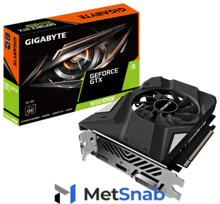 Видеокарта GIGABYTE GeForce GTX 1650 SUPER 1740MHz PCI-E 3.0 4096MB 12000MHz 128 bit DVI HDMI DisplayPort HDCP OC