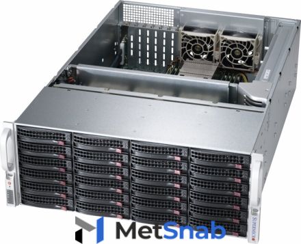 Серверная платформа 4U Supermicro SSG-6049P-E1CR24H на базе чипсета Intel C624 3647x2 Intel Xeon Scalable DDR4-2666x16 3.5"x24 SAS,SATA