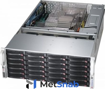 Серверная платформа 4U Supermicro SSG-6049P-E1CR36H (2x3647, C624, 16xDDR4, 36x3.5" HS, 3108 SAS, 2x10GE, 1200W Redundant)