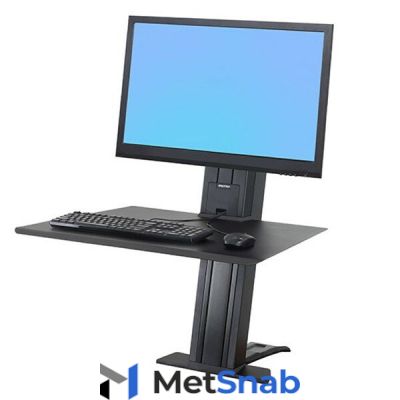 Рабочее место Ergotron 33-415-085, WorkFit-SR, Monitor Sit-Stand Desktop Workstation