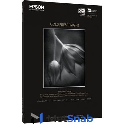 42310 Матовая фотобумага EPSON Fine Art Paper Cold Press Bright A3+ (25л., 340 г/м2)