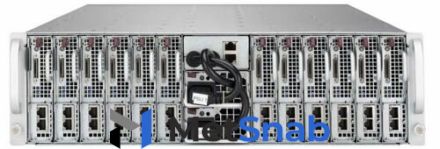 Серверная платформа 3U Supermicro SYS-5039MC-H12TRF 12Node: (LGA1151, C246, 4*DDR4, 4*2.5", 2*M.2, 2*Glan, 2*2000W)