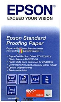 Полуматовая фотобумага для цветопробы EPSON Standard Proofing Paper (205) A3 (100л., 205 г/м2) C13S045005