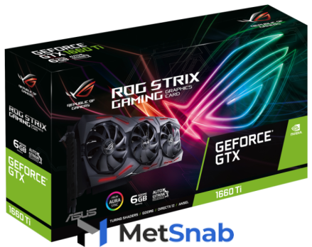 Видеокарта ASUS ROG GeForce GTX 1660 Ti 1500MHz PCI-E 3.0 6144MB 12002MHz 192 bit 2xDisplayPort 2xHDMI HDCP Strix Gaming