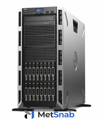 Сервер Dell PowerEdge T440 16B 2*Silver 4210R (2.4Ghz, 13.75M 10C, turbo, 100W), 32GB (2x16GB) DR 2666 RDIMM, 1.2TB SAS 10K 12Gbps 512n 2.5in HHD, PERC H730P Adp 2GB NV Cache FH, DVD+/-RW SATA, Broadcom 5720 DP 1GbE, IDRAC9 Enterprise, 2*495W, No Rails, B