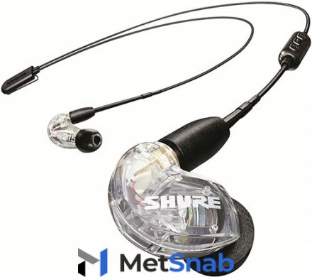 Беспроводные наушники с микрофоном Shure SE215 Clear (SE215-CL+BT2-EFS)