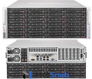 Серверная платформа Supermicro SuperStorage 4U Server 6049P-E1CR36H noCPU (2) Scalable / TDP 70-205W / no DIMM (16) / 3108RAID HDD (36) LFF / 2x10Gbe / 5xFH / 2x1200W