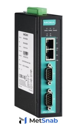 Сервер MOXA NPort IA5250A 2-port RS-232/422/485 advanced, DB9, dual 10/100BaseT(X)