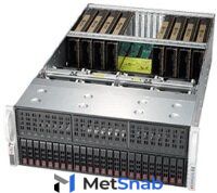 Серверная платформа Supermicro SuperServer 4U 4029GP-TRT (SYS-4029GP-TRT), 4U, 2 x LGA3647, Intel C622, 24 x DDR4, 24 x 2.5" SATA, 2x10 Gigabit Ethernet (10 Гбит/с), 2000 Вт
