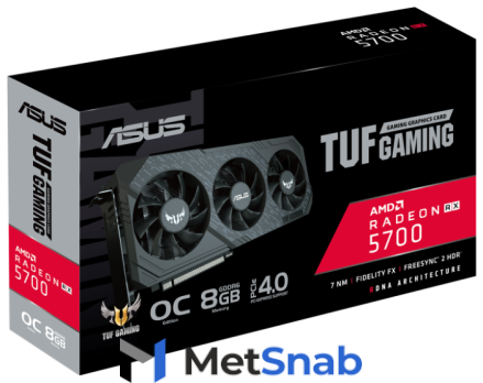 Видеокарта ASUS TUF Radeon RX 5700 1565 MHz PCI-E 4.0 8192MB 14000MHz 256 bit HDMI 3xDisplayPort HDCP GAMING X3 OC