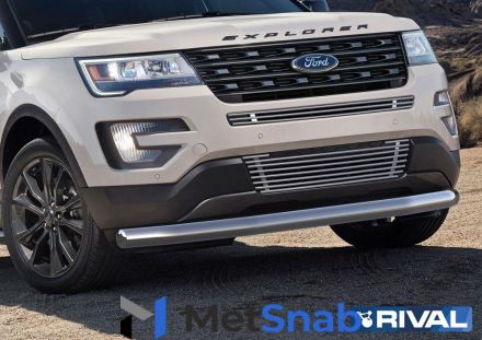 Защита переднего бампера d76 Rival, крепёж для Ford Explorer 5 поколение рестайлинг [2015-2017] (R.1806.001)