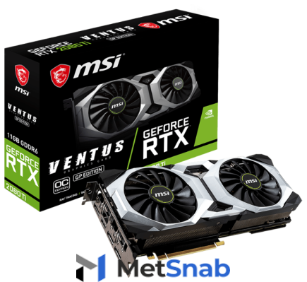 Видеокарта MSI GeForce RTX 2080 Ti 1635MHz PCI-E 3.0 11264MB 14000MHz 352 bit 3xDisplayPort HDMI HDCP VENTUS GP OC