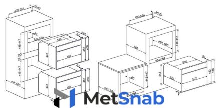 Электрический духовой шкаф smeg SF4102MCN