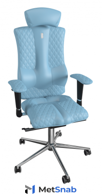Кресло офисное KULIK SYSTEM ELEGANCE экокожа, светло-синий