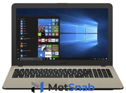 Ноутбук ASUS VivoBook A540UA-DM1486 (Intel Pentium 4417U 2300 MHz/15.6"/1920x1080/4GB/128GB SSD/DVD нет/Intel HD Graphics 610/Wi-Fi/Bluetooth/Endless OS)