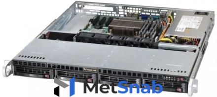 Серверная платформа 1U Supermicro SYS-5019S-M (1151, C236, 4xDDR4, 4x3.5" HS, 2xGE, 350W,Rail)