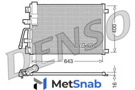 Радиатор кондиционера nissan qashqai (j10 jj10) Denso DCN46003