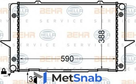 Радиатор системы охлаждения акпп behr Hella service 8MK376726761