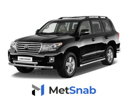 Защита порогов окантовка D51 мм (НПС) TOYOTA LAND CRUISER 200 с 2014 года