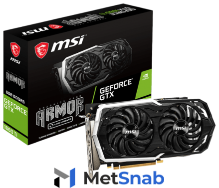 Видеокарта MSI GeForce GTX 1660 Ti 1770MHz PCI-E 3.0 6144MB 12000MHz 192 bit 3xDisplayPort HDMI HDCP ARMOR