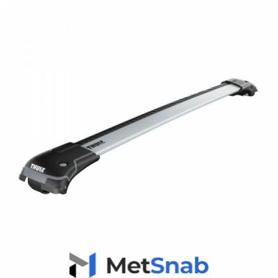 Багажник Thule WingBar Edge на крышу автомобиля Toyota Land Cruiser с 2008 г. на стандартный рейлинг (серебристая крыловидная дуга)