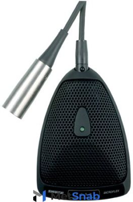SHURE MX393/C плоский (поверхностный) конденсаторный кардиоидный микрофон с программируемым переключателем и шнуром (3м), черный