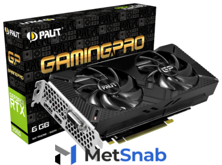 Видеокарта Palit GeForce RTX 2060 1365MHz PCI-E 3.0 6144MB 14000MHz 192 bit DVI HDMI DisplayPort HDCP GamingPro