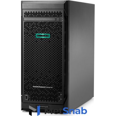 Сервер HPE ProLiant ML110 Gen10/ Xeon Silver 4210/ 16GB/ noHDD (8/ up 16 SFF)/ noODD/ P408i-p (2GB FBWC/ RAID 0/1/10/5/50/6/60)/ iLOstd/ 2x 1GbE/ 2x NHPFan/ 1x 800W (up 2) (P10813-421)