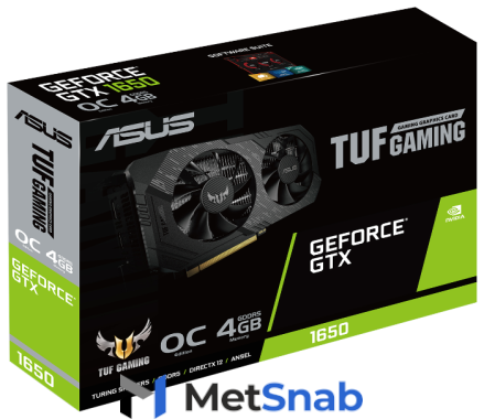 Видеокарта ASUS TUF GeForce GTX 1650 1485MHz PCI-E 3.0 4096MB 8002MHz 128 bit DVI DisplayPort HDMI HDCP GAMING OC