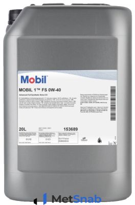 Моторное масло MOBIL 1 FS 0W-40 20 л