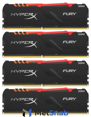 Оперативная память 16 ГБ 4 шт. HyperX Fury RGB HX424C15FB3AK4/64