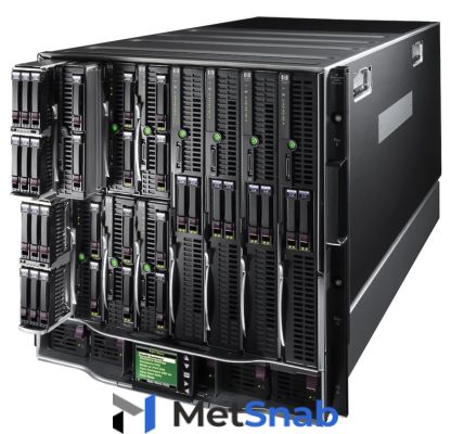 Шасси HP BladeSystem c7000 Sin-Phase 10U Platinum Enclosure (up to 16 c-class blades), incl. 6 PS (full), 10 Fans (full), ROHS, 16 Insight Control Licenses (repl. 507015-B21) (681842-B21)