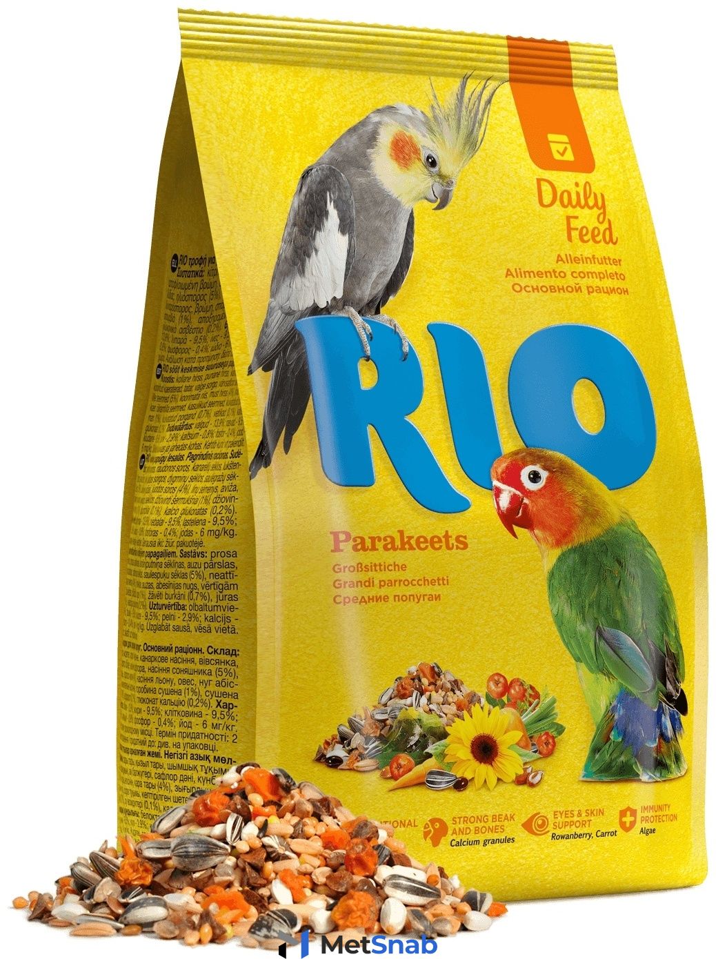 Корм RIO Parakeets для средних попугаев 1000 г