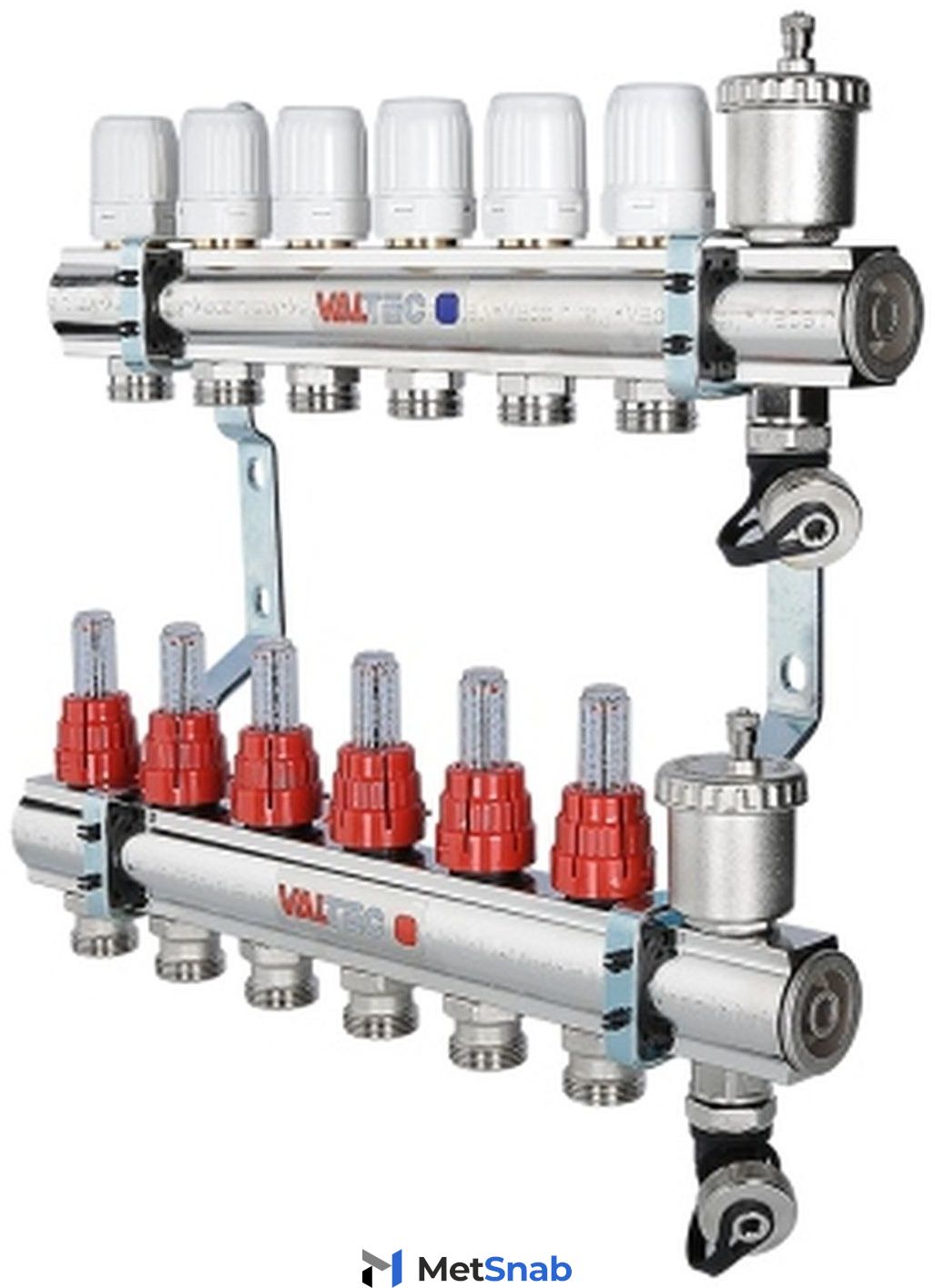 Коллектор Группа в комплекте с расходомерами Valteс VTc.596.EMNX.0607,латунь