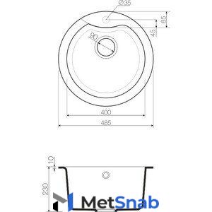 Кухонная мойка и смеситель Omoikiri Yasugata 48R-WH белый (4993133, 4994164)