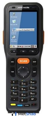 Терминал сбора данных Point Mobile PM200, 1D Laser, WCE 6.0 Core, 128/256Мб, WiFi, BT, 2400mAh, 28 клавиш (P200WP52103E0T)